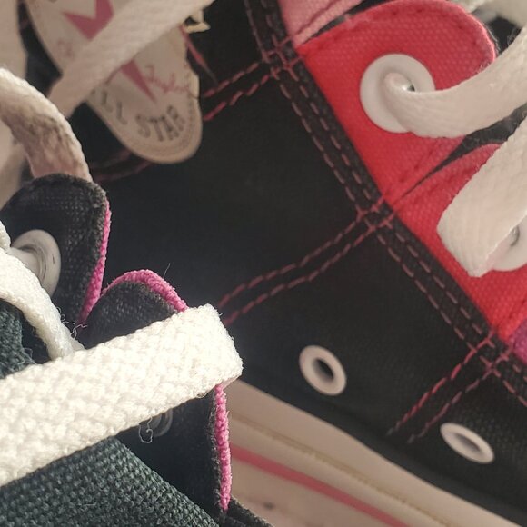 Converse Chuck Taylor High Top Women 8 Black, purple and pink - Picture 6 of 12